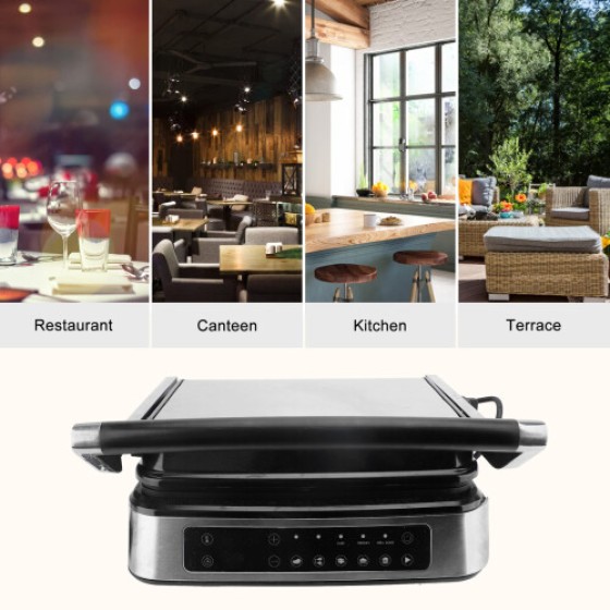 Commercial Electric Griddle 7-in-1, Touch Control, 220V, 2000W